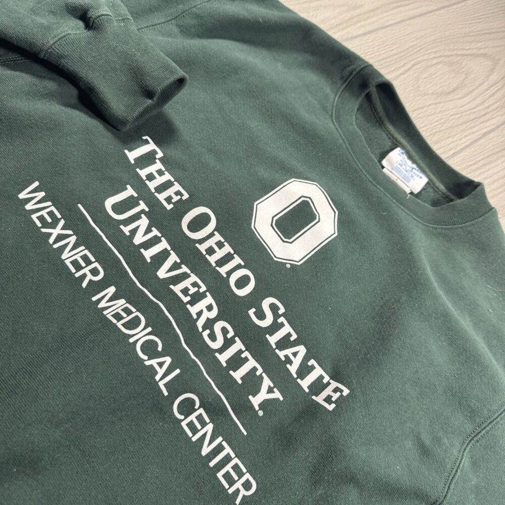 Ohio State Werner Medical Center Reverse Weave Sweatshirt Mens M Green Champion